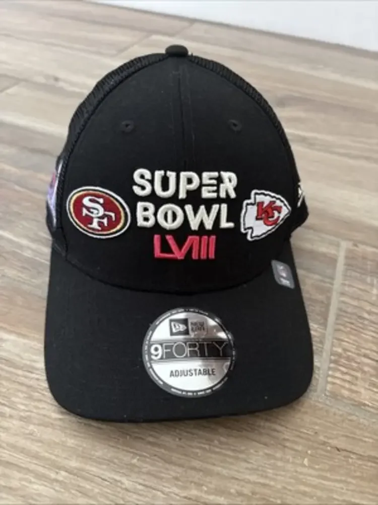 NWT Super Bowl LVIII New Era Snapback Hat SF 49ers Kansas City‎ Chiefs 9FORTY